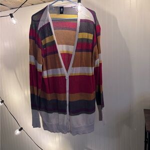 Hot Topic Doctor Who Fourth Doctor button up cardigan